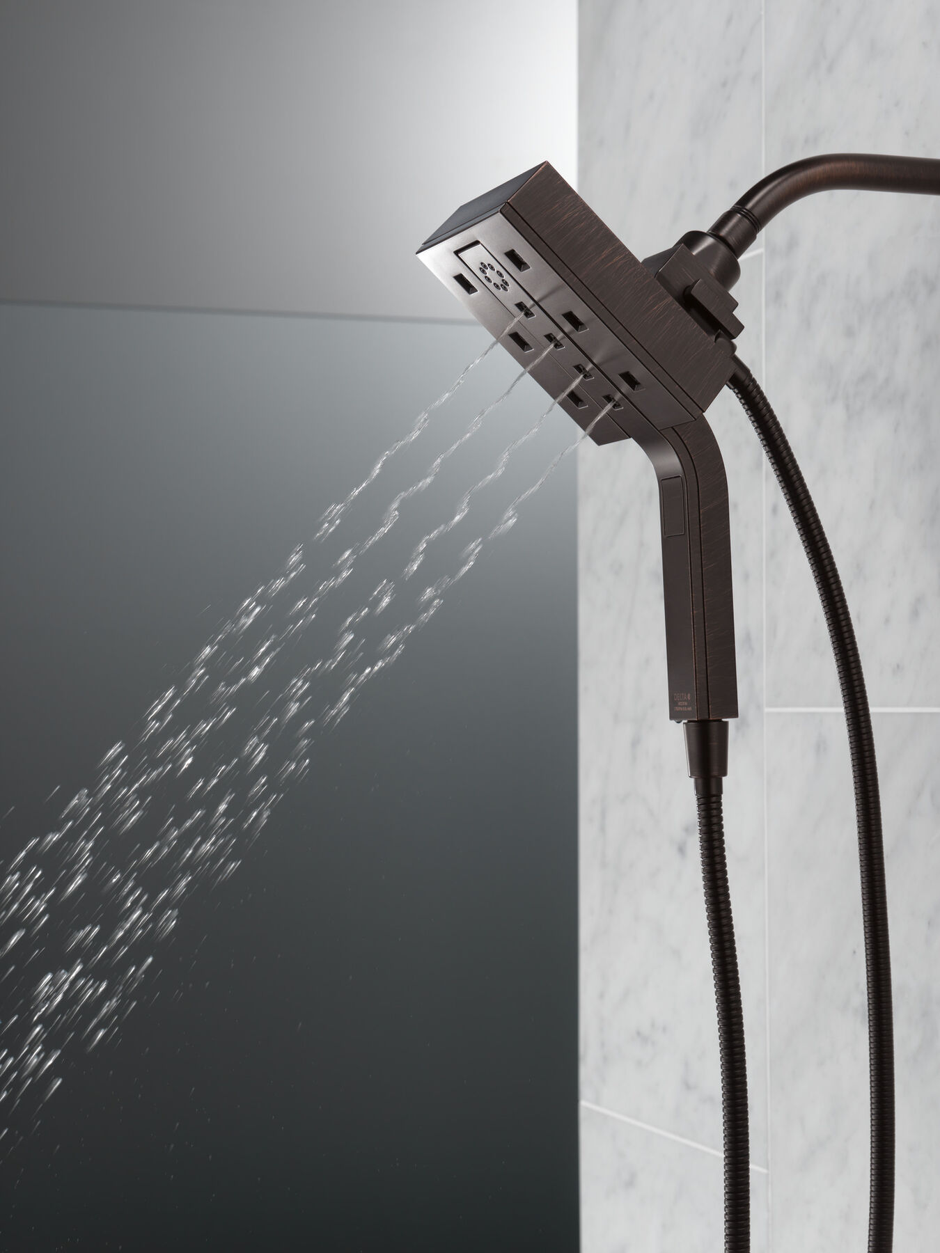 H<sub>2</sub>Okinetic&reg; In2ition&reg; 4-Setting Two-in-One Shower