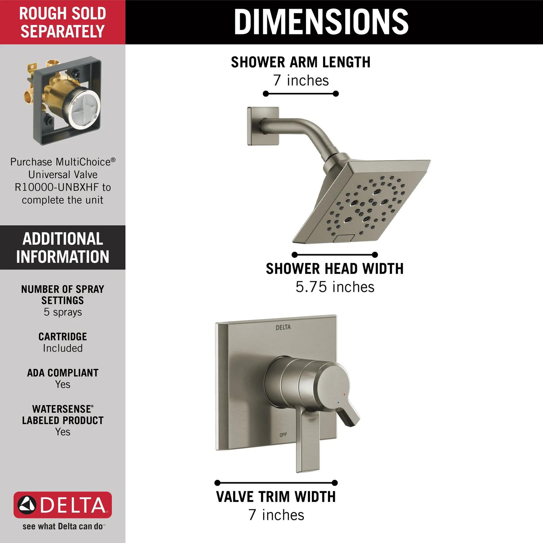 Monitor&reg; 17 Series H<sub>2</sub>Okinetic&reg; Shower Trim