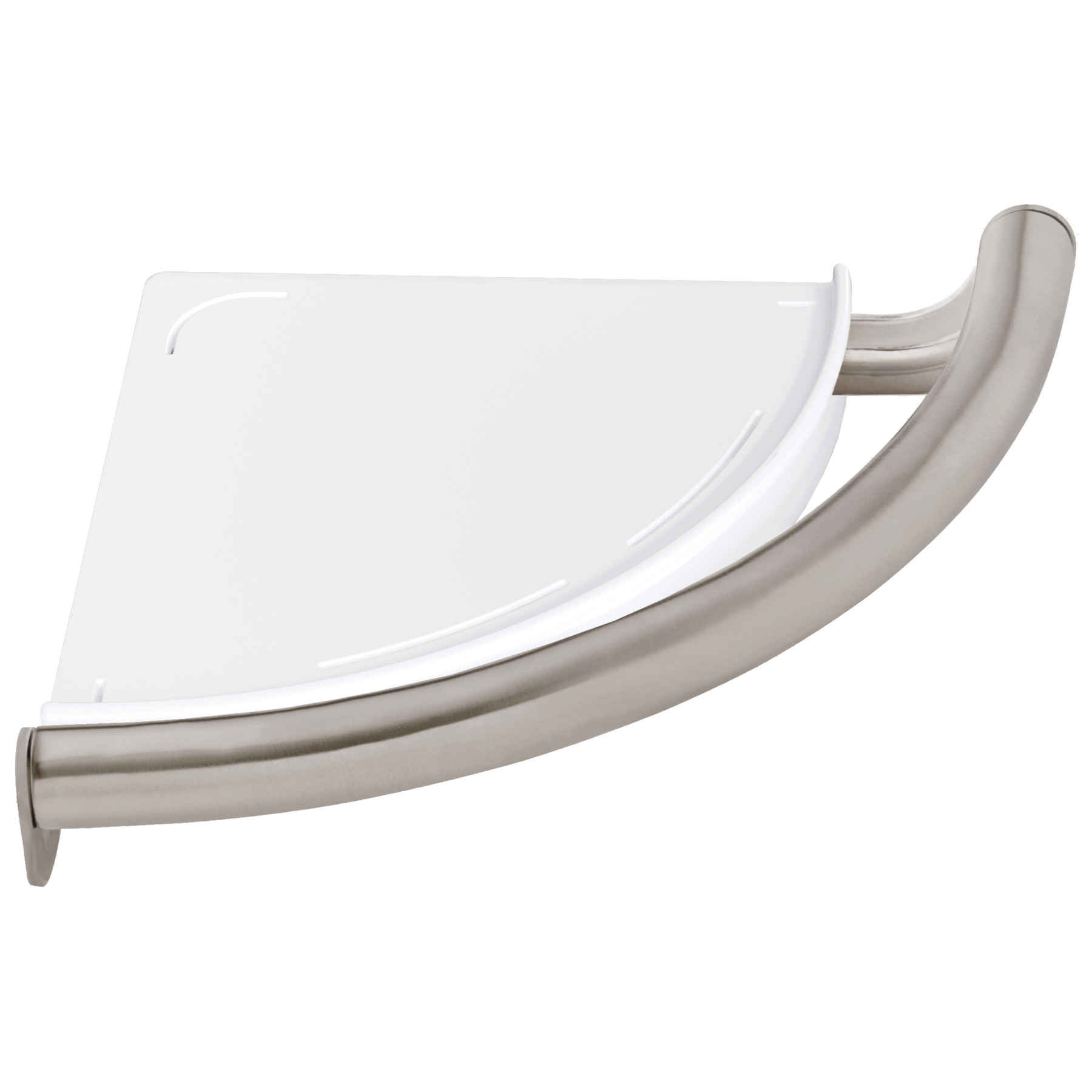Contemporary Corner Shelf with Assist Bar