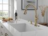 Single Handle Pull-Down Kitchen Faucet with Soap Dispenser and ShieldSpray Technology