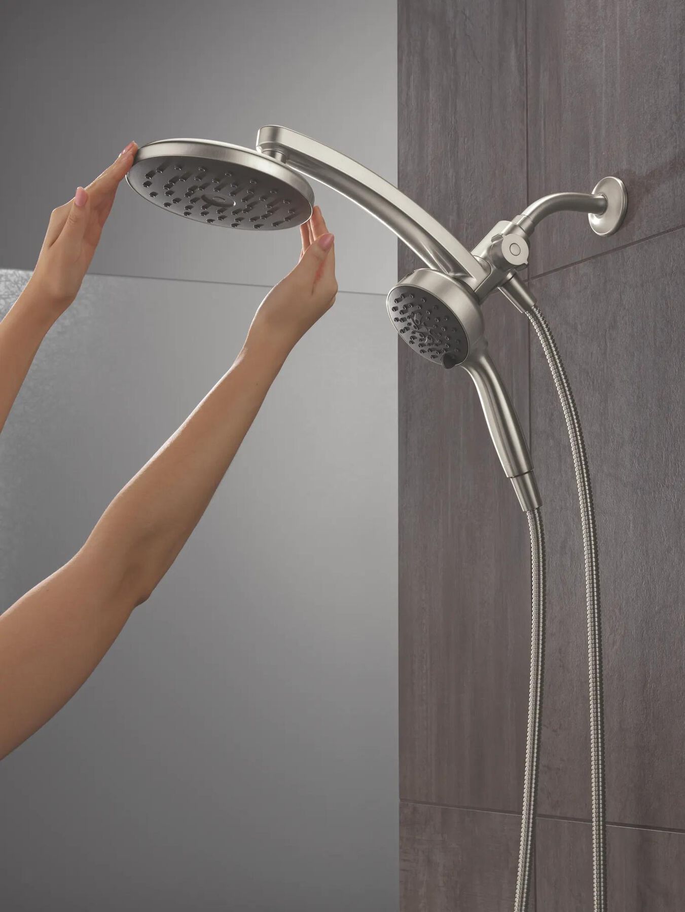 PivotPro&trade; 3-in-1 Combination Shower with TouchClean&reg; Spray Face