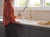 Single Handle Pull-Down Kitchen Faucet with Soap Dispenser and ShieldSpray&reg; Technology