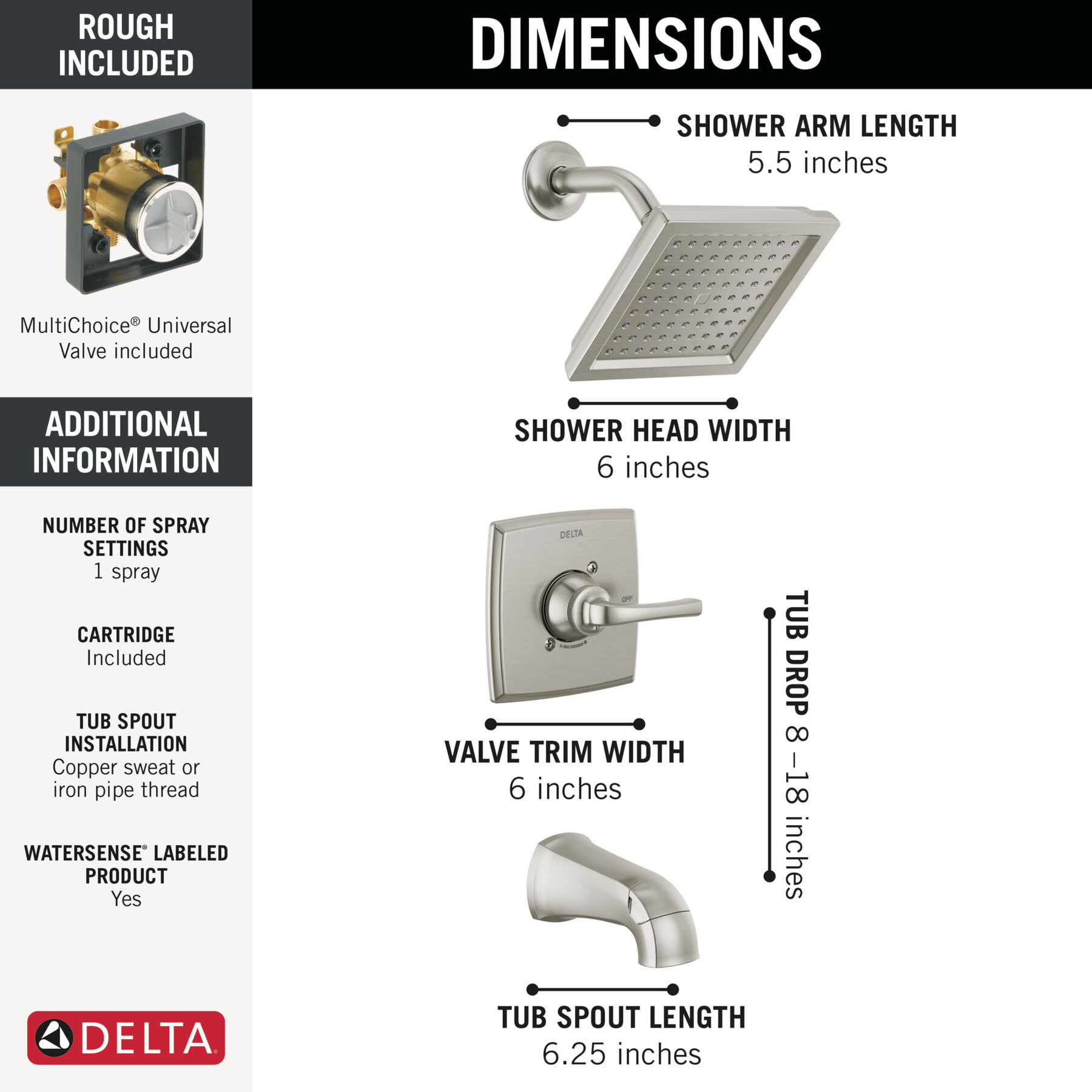 Monitor&reg; 14 Series Tub and Shower