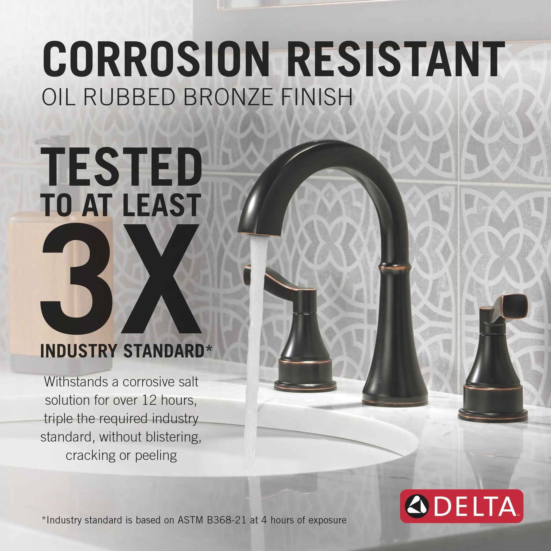Widespread Lavatory Faucet with 14 Series Tub Shower Trim and Rough Bundle