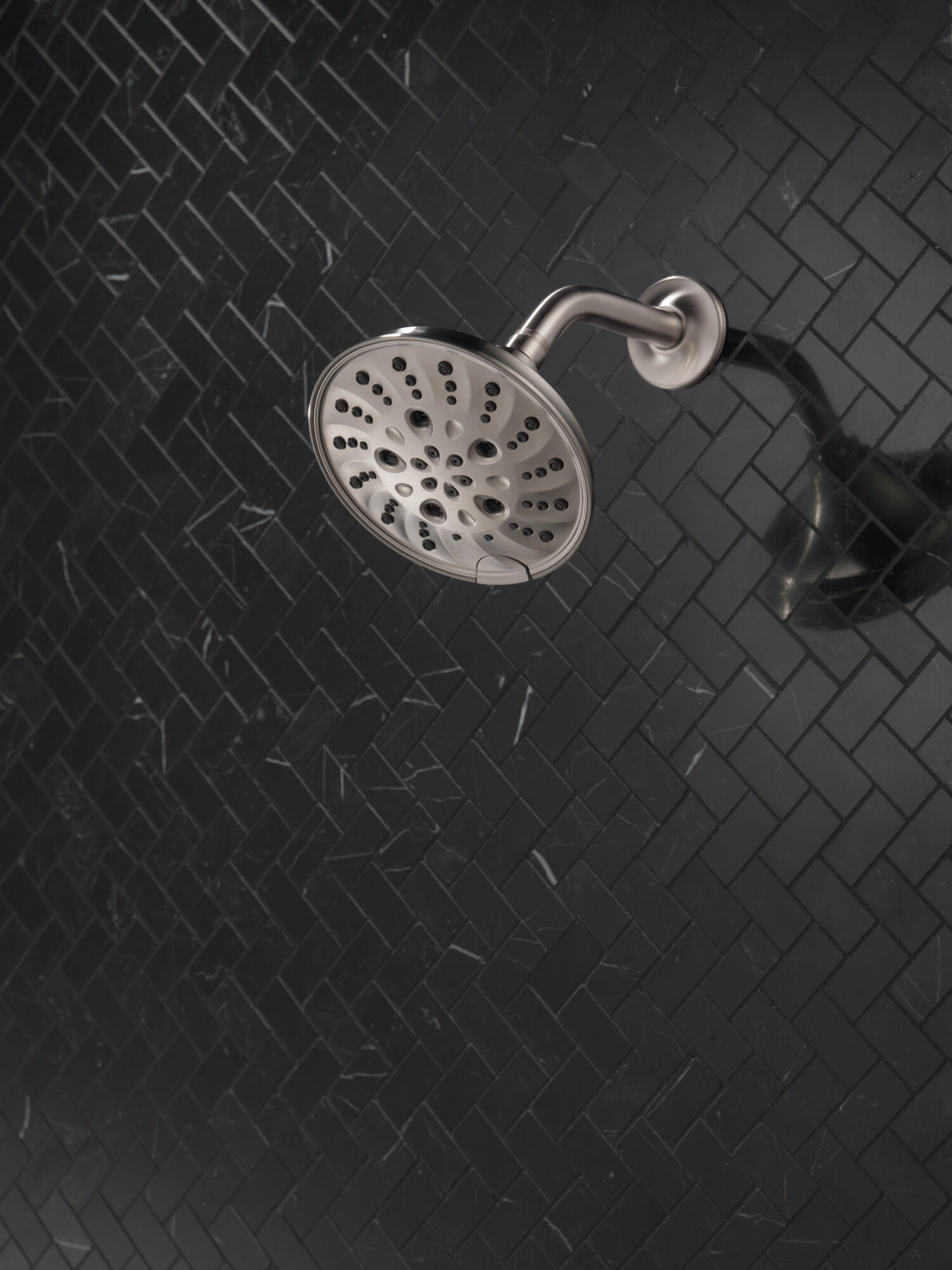 H2Okinetic® 5-Setting Traditional Raincan Shower Head in Lumicoat