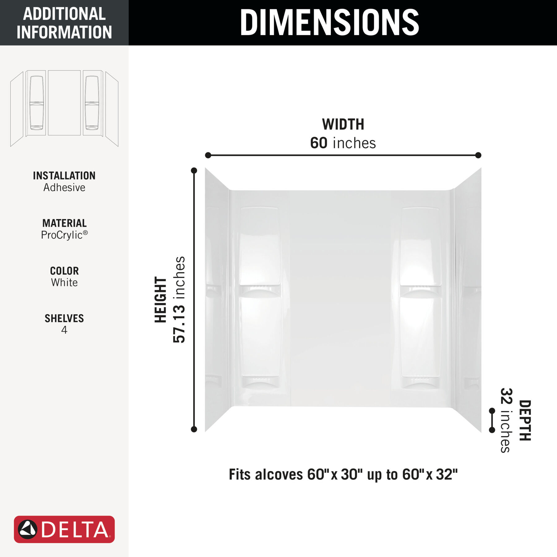 Bathtub Wall Set