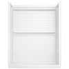 60x32 Alcove Shower Base with Tile Wall Bundle - Right Drain Curve