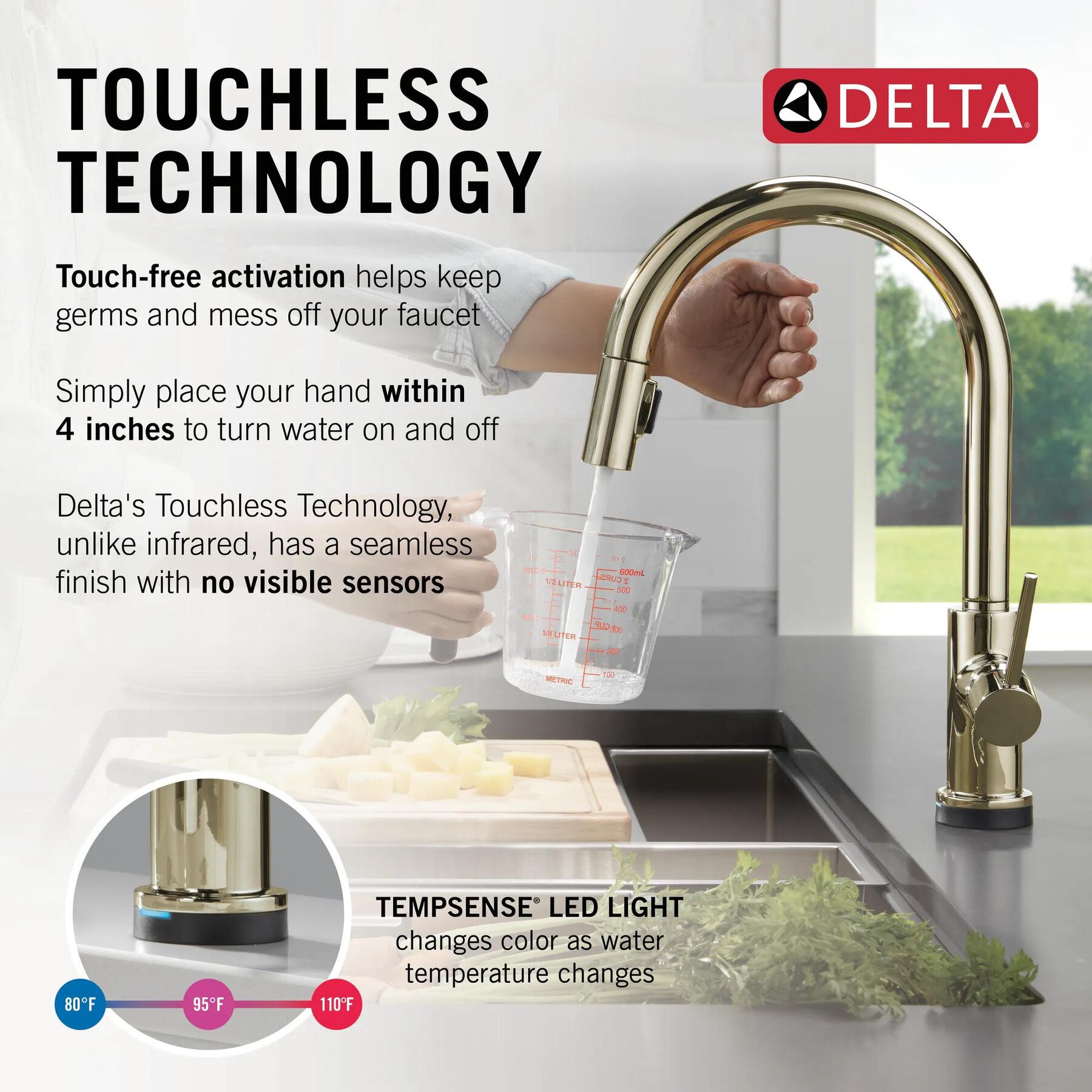 VoiceIQ&reg; Kitchen Faucet with Touch<sub>2</sub>O&reg; Technology with Touchless Technology