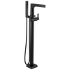 Single Handle Floor Mount Tub Filler Trim with Hand Shower