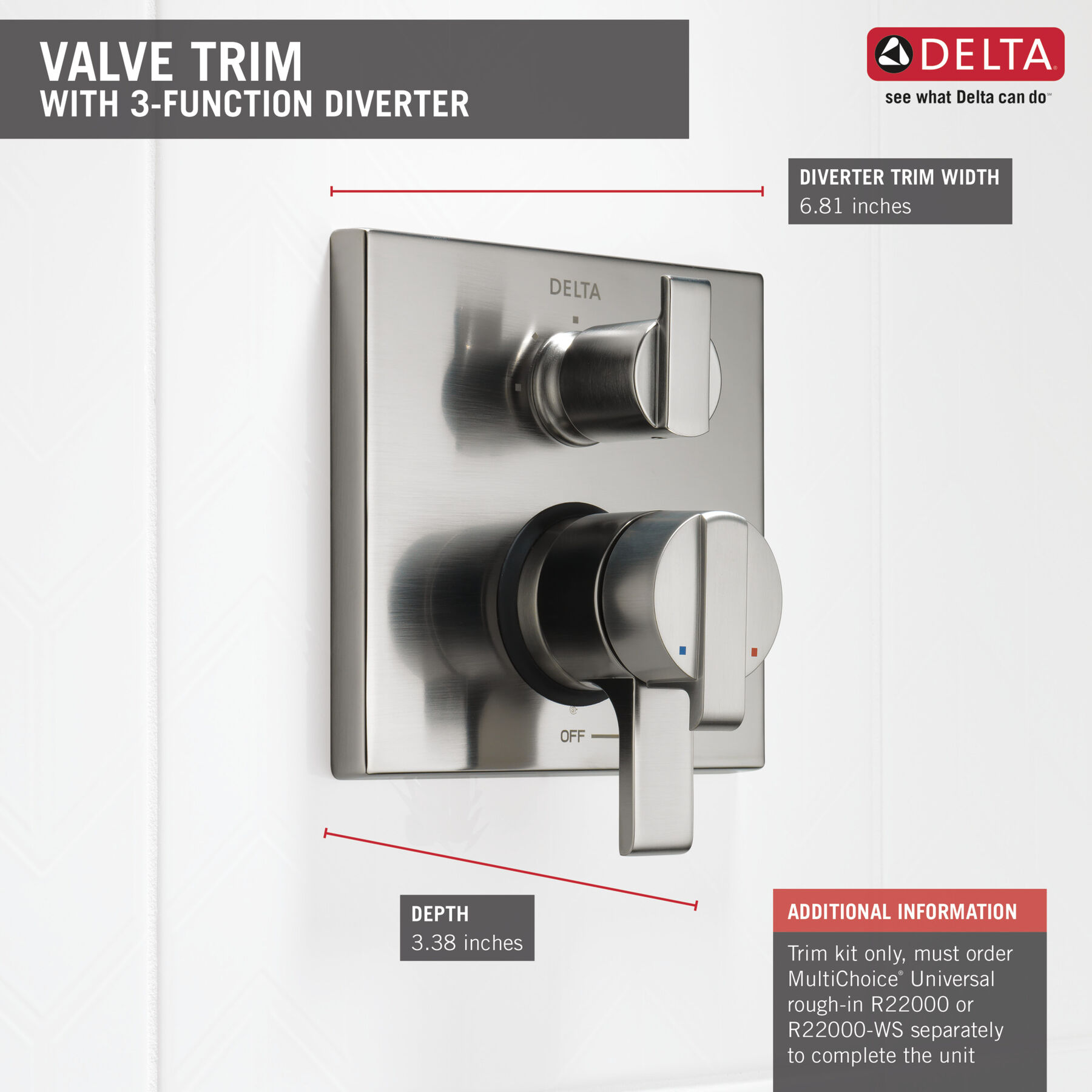 Diverter Trim 3-Setting 17S (Recertified)