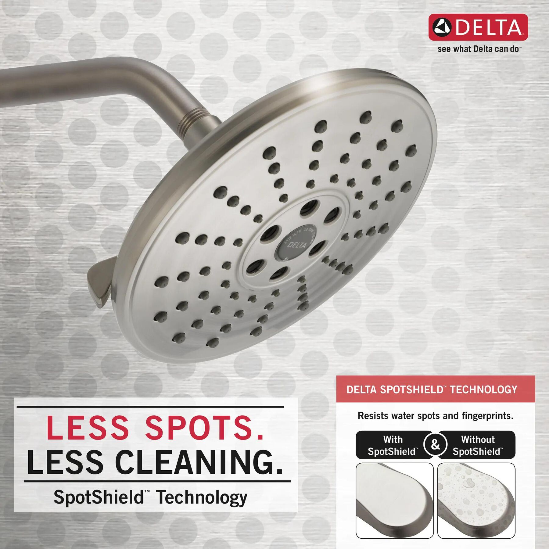 H2Okinetic&reg; 3-Setting Raincan Shower Head