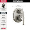 14 Series Integrated Diverter Trim with 6-Setting