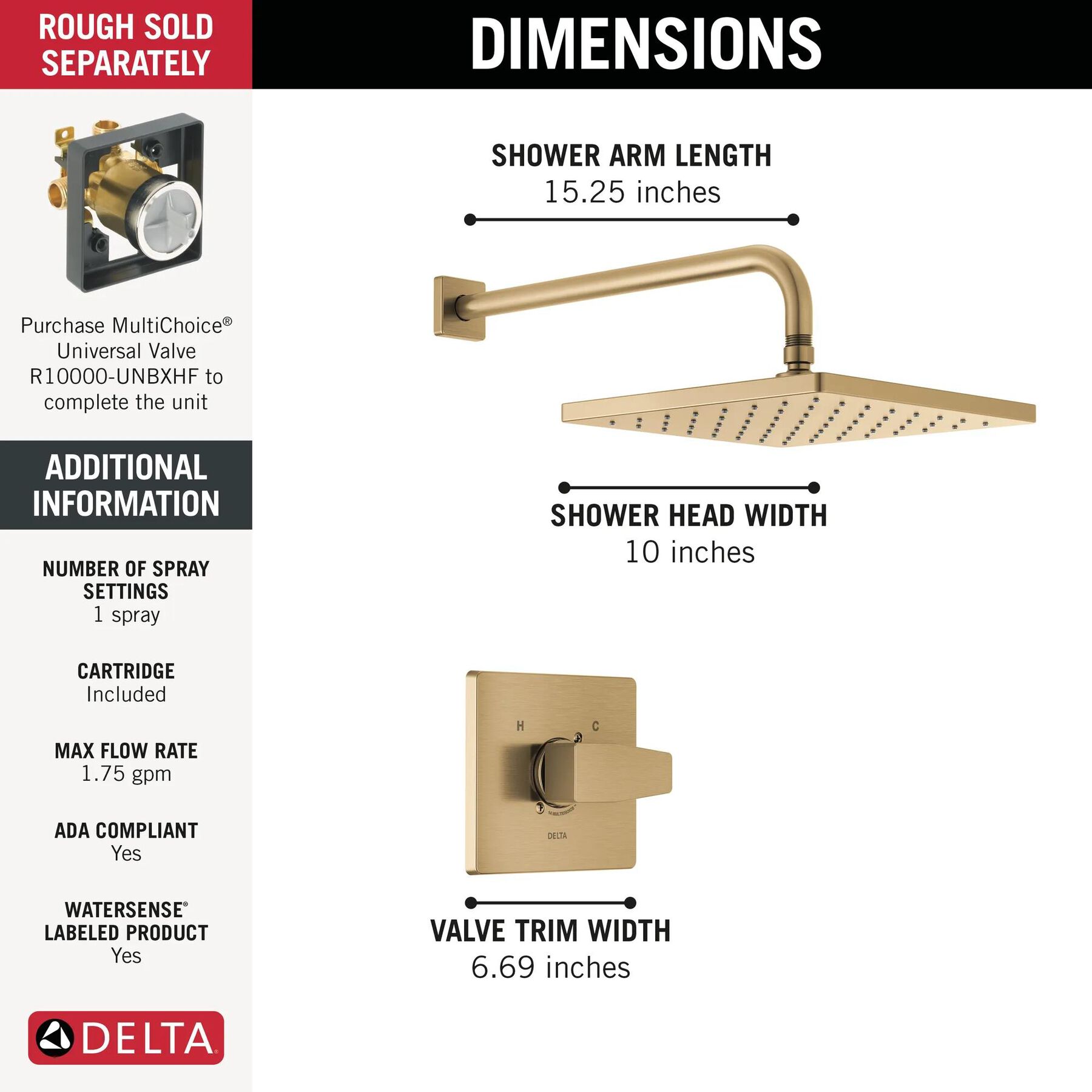 Monitor 14 Series Shower Trim