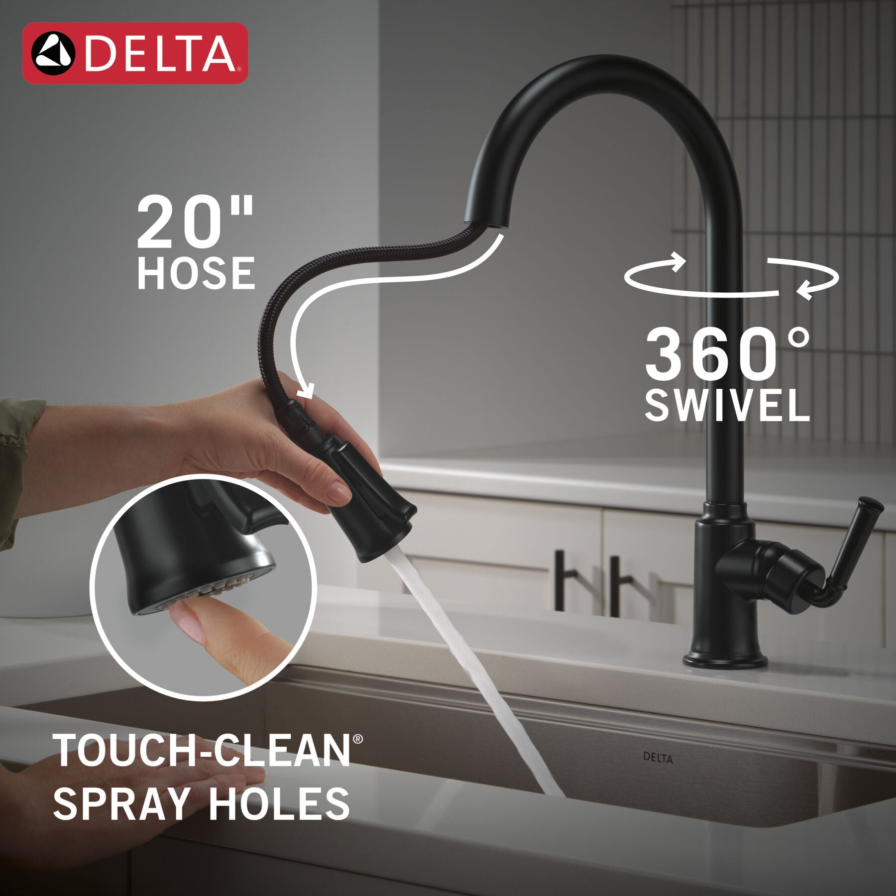Single Handle Kitchen Pull-Down Faucet