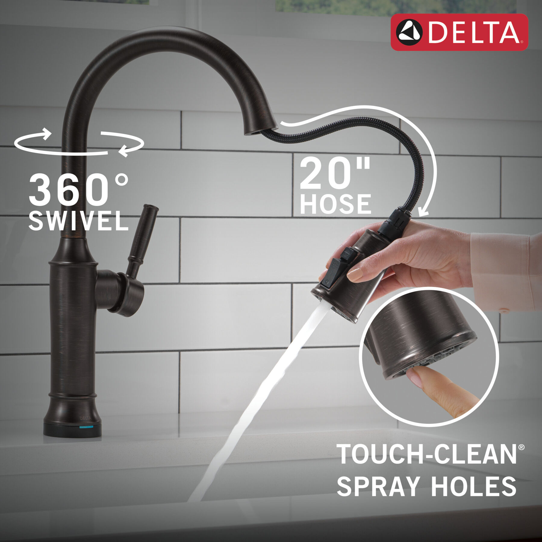 Pull-Down Kitchen Single Handle with Soap Dispenser Bundle