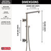 Emerge&reg; 18" Angular Shower Column