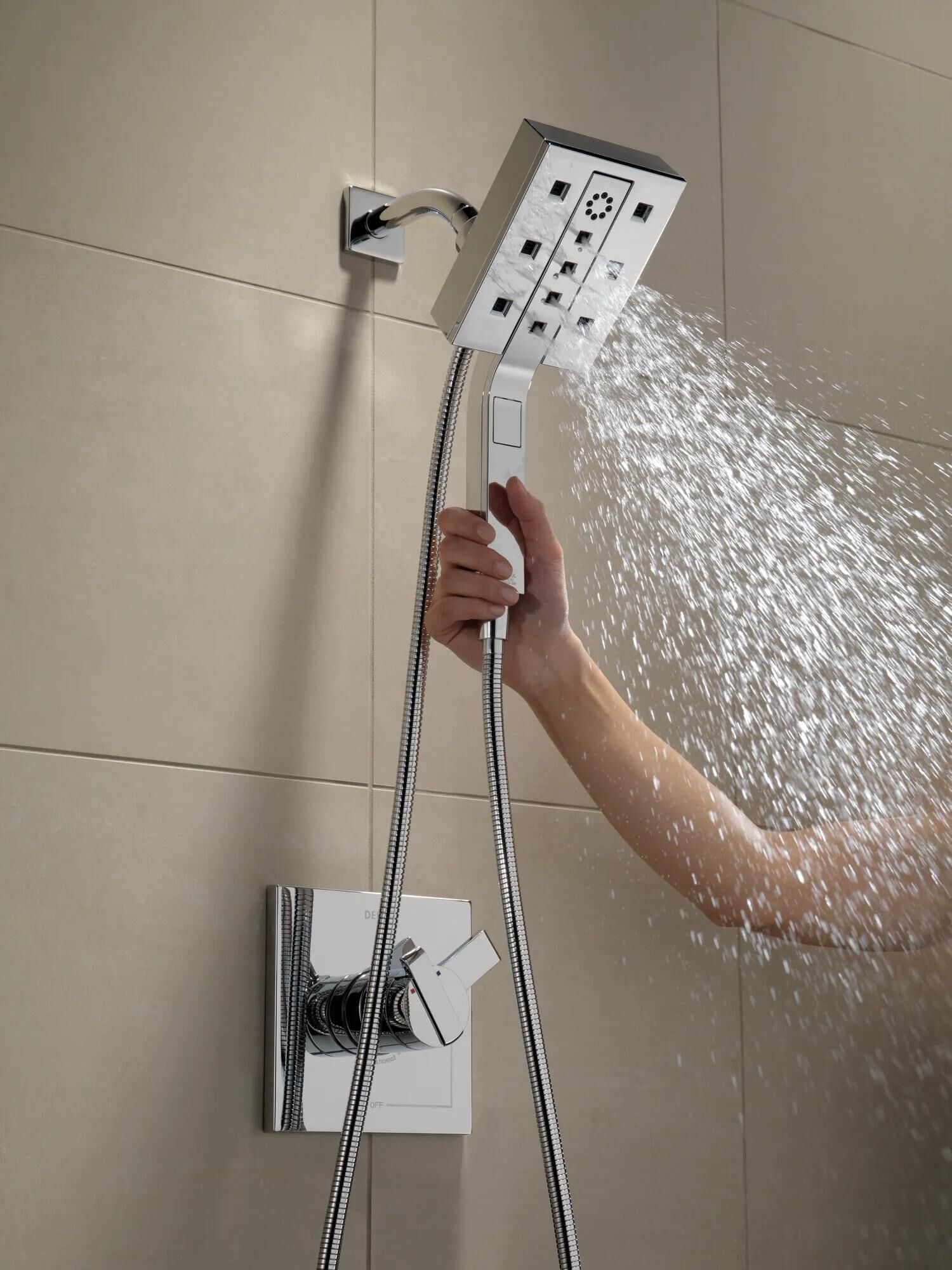 H2Okinetic® In2ition® 4-Setting Two-in-One Shower in Chrome 58473