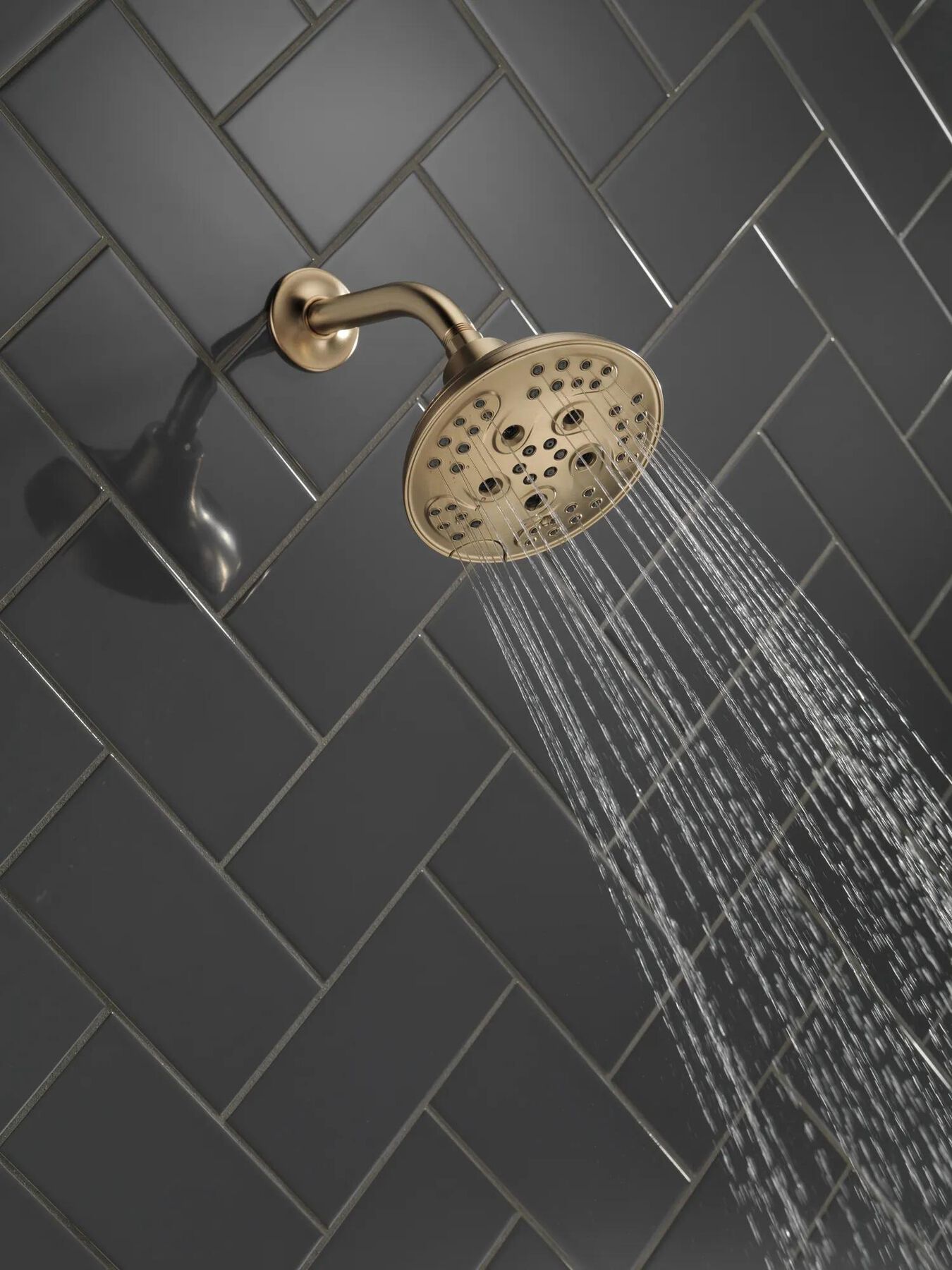 H<sub>2</sub>Okinetic&reg; 5-Setting Transitional Raincan Shower Head