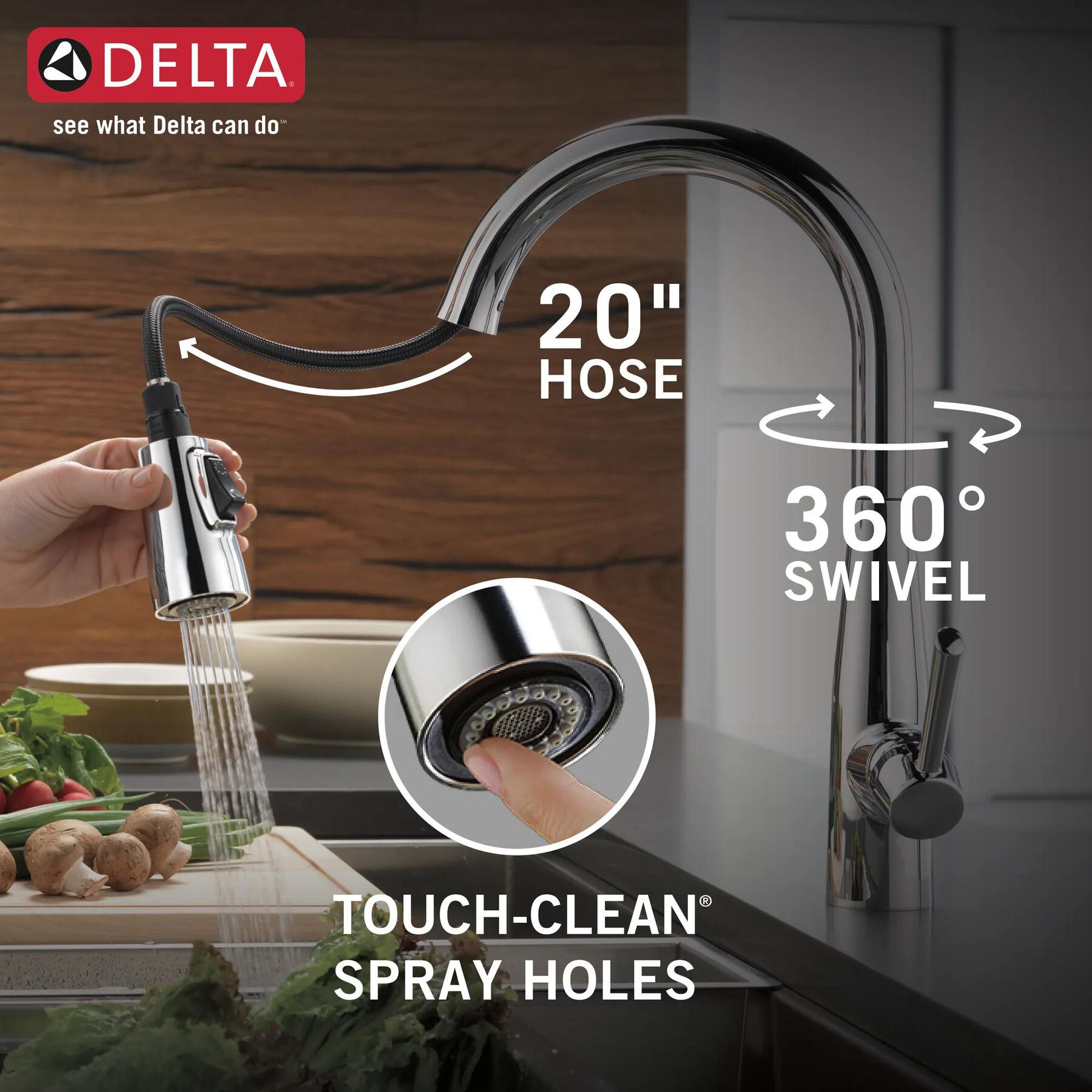 Single Handle Pull-Down Kitchen Faucet