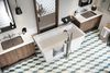 Single Handle Floor Mount Tub Filler Trim