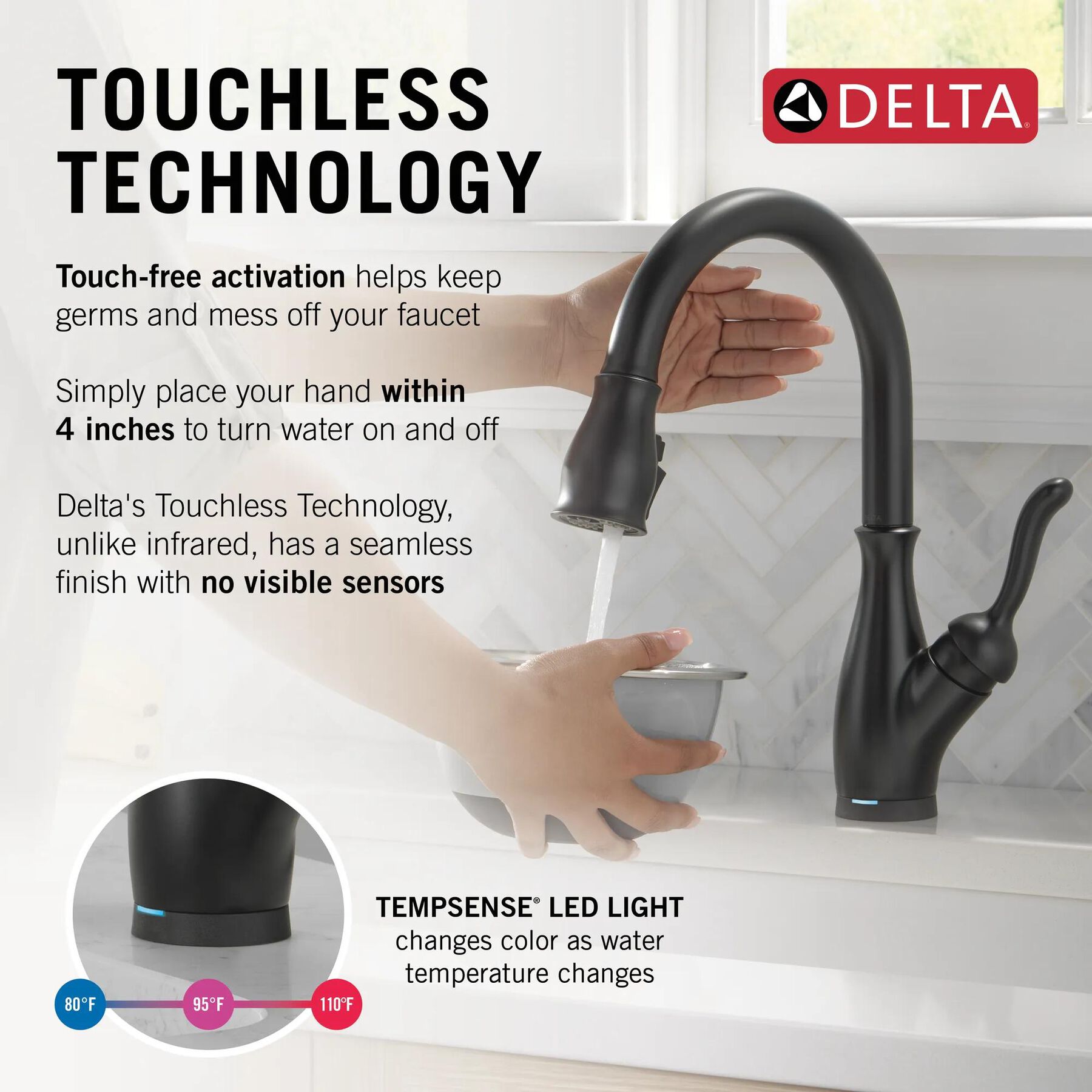 VoiceIQ&reg; Kitchen Faucet with Touch<sub>2</sub>O&reg; Technology with Touchless Technology