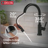 Single Handle Pull-Down Touch<sub>2</sub>O&reg; Technology Kitchen Faucet with Touchless Technology