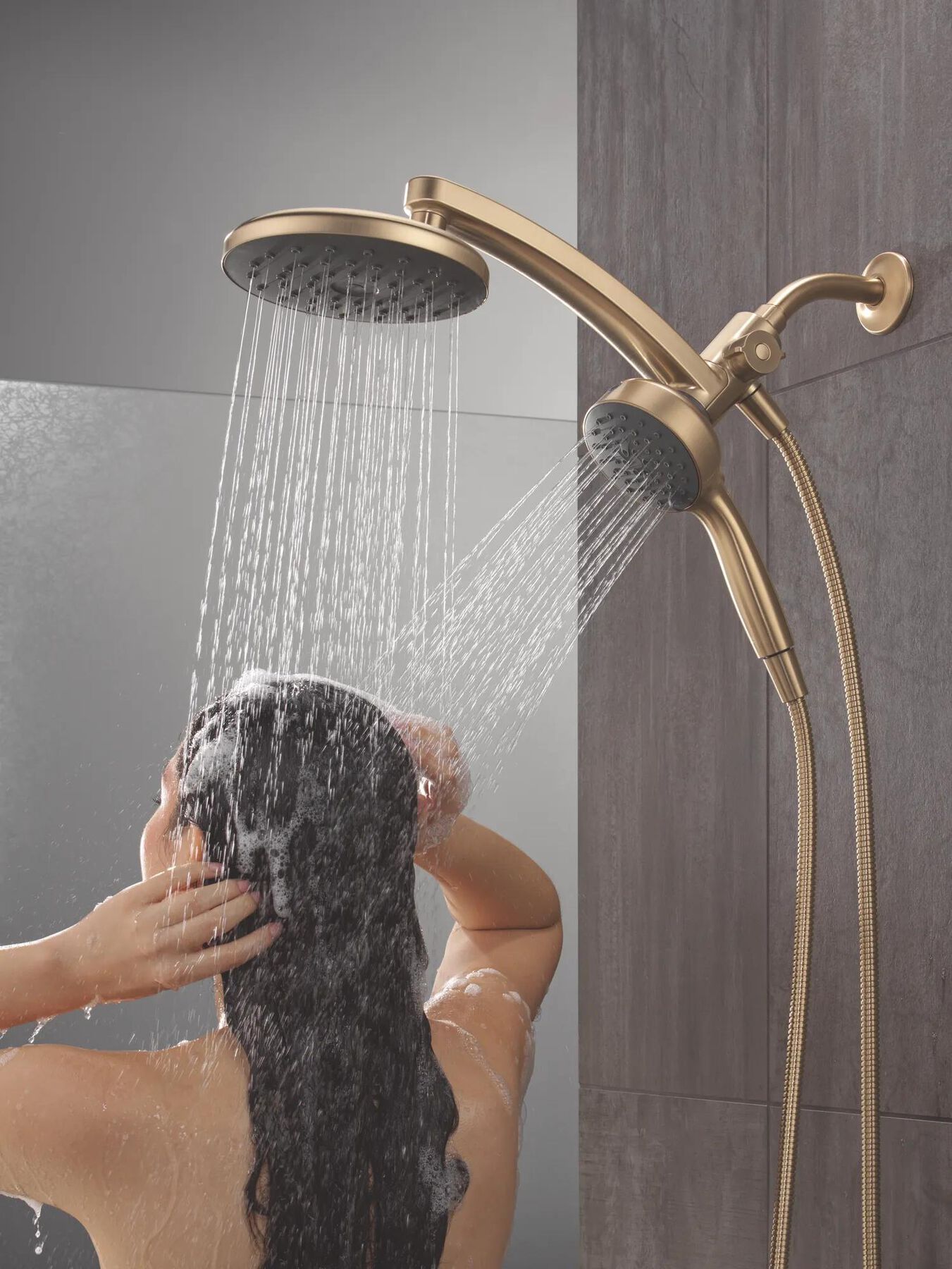 PivotPro&trade; 3-in-1 Combination Shower with TouchClean&reg; Spray Face