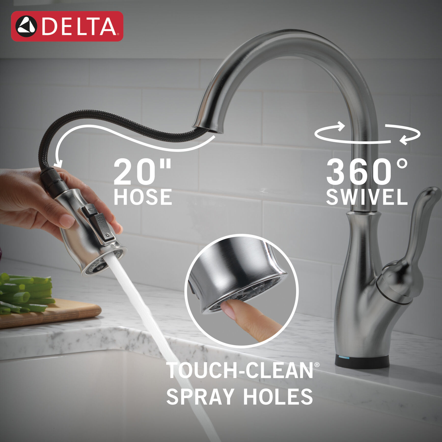 Touch2O&reg; with Touchless&trade; Pull-Down Kitchen with Soap Disp Bundle