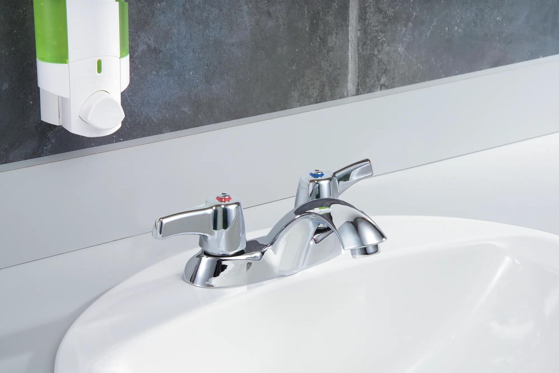 Two Handle Centerset Lavatory Faucet - Less Pop-Up