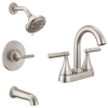 Centerset Lavatory Faucet with 14 Series Tub Shower Trim and Rough Bundle