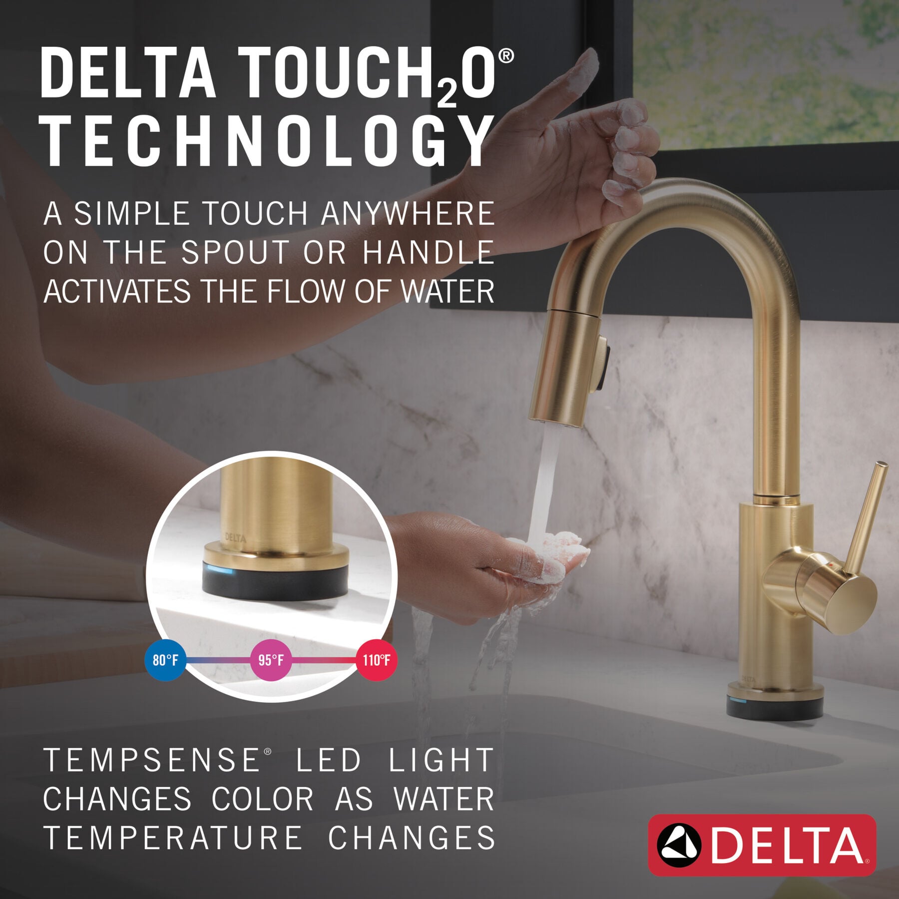 Single Handle Pull-Down Bar / Prep Faucet with Touch<sub>2</sub>O&reg; Technology