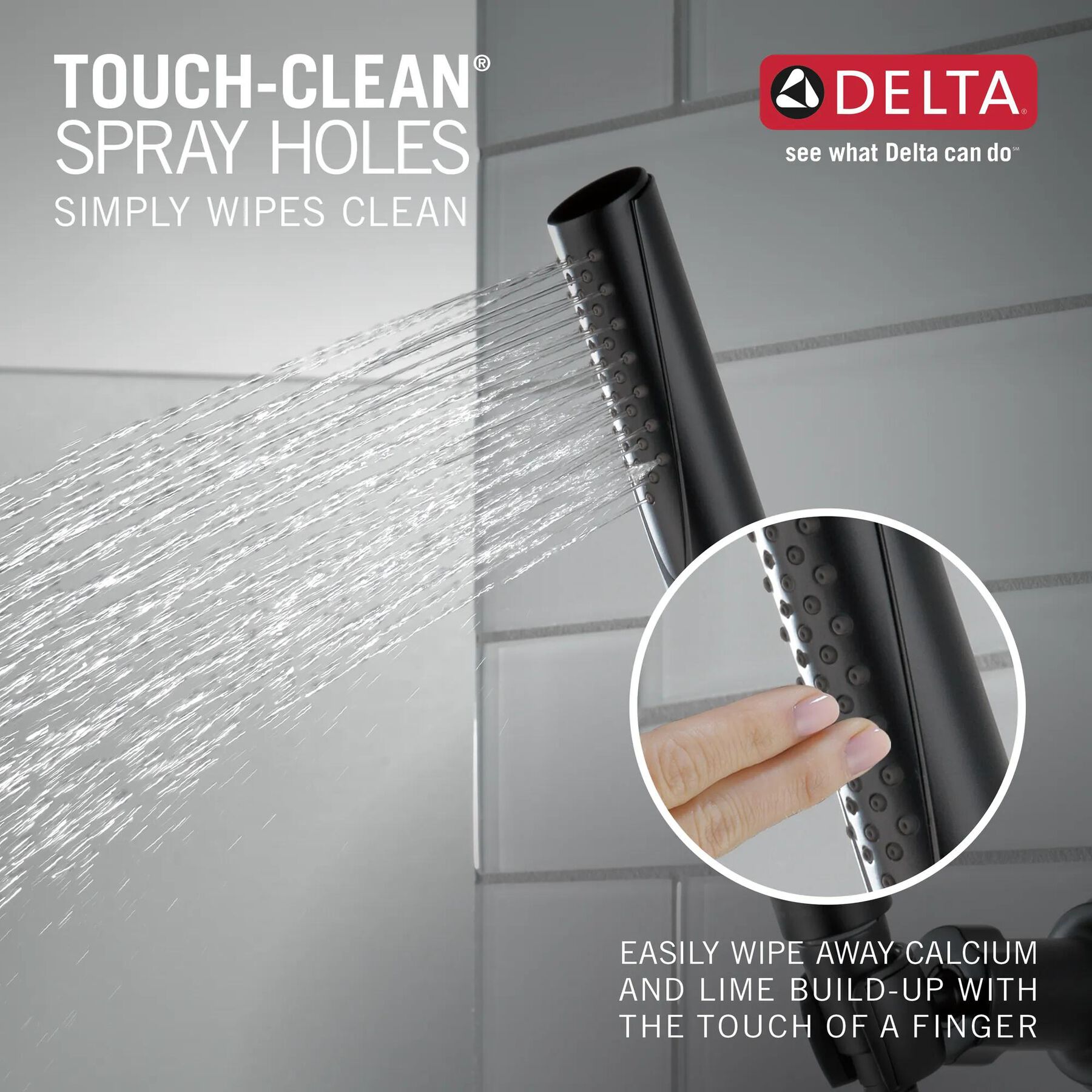 Premium Single-Setting Adjustable Wall Mount Hand Shower