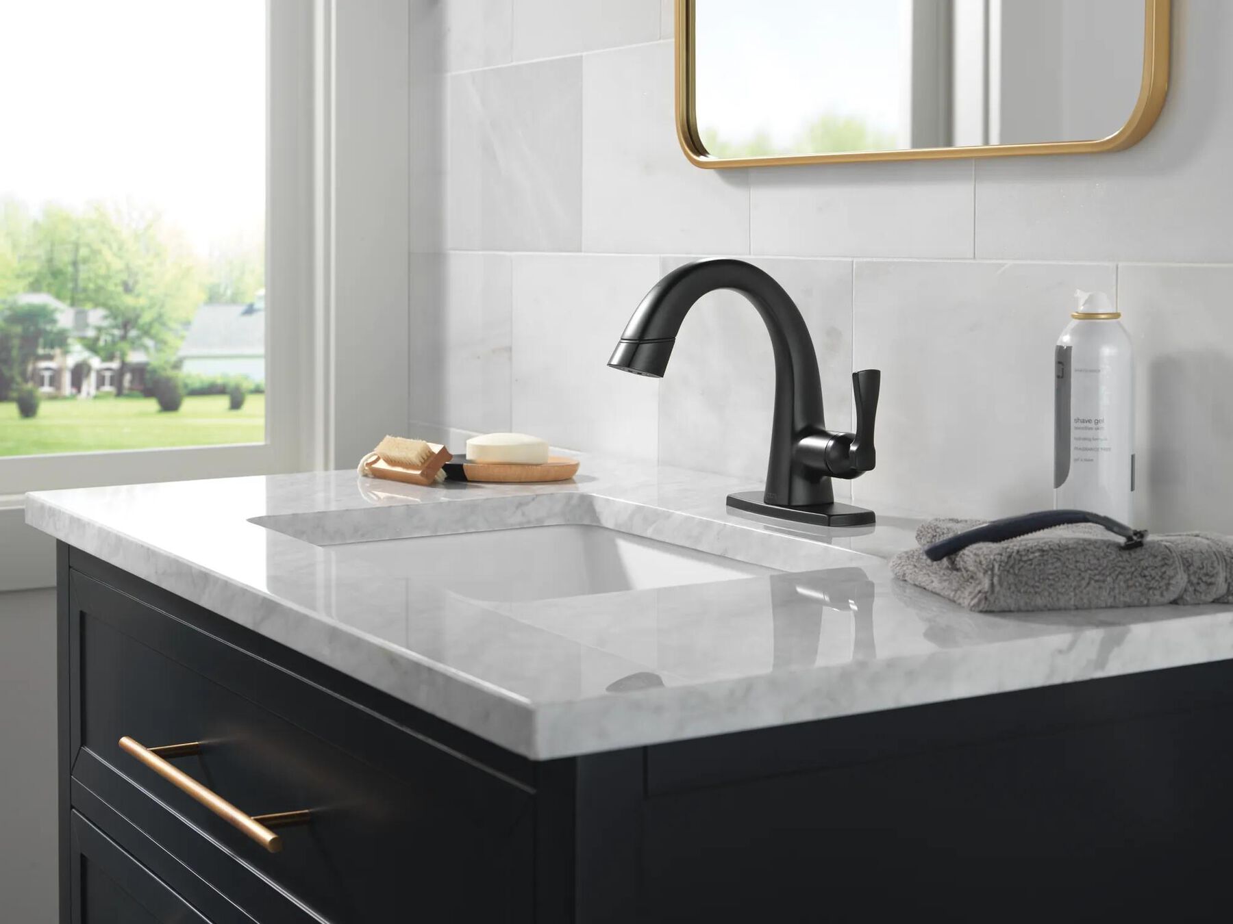 Single Handle Pull Down Bathroom Faucet