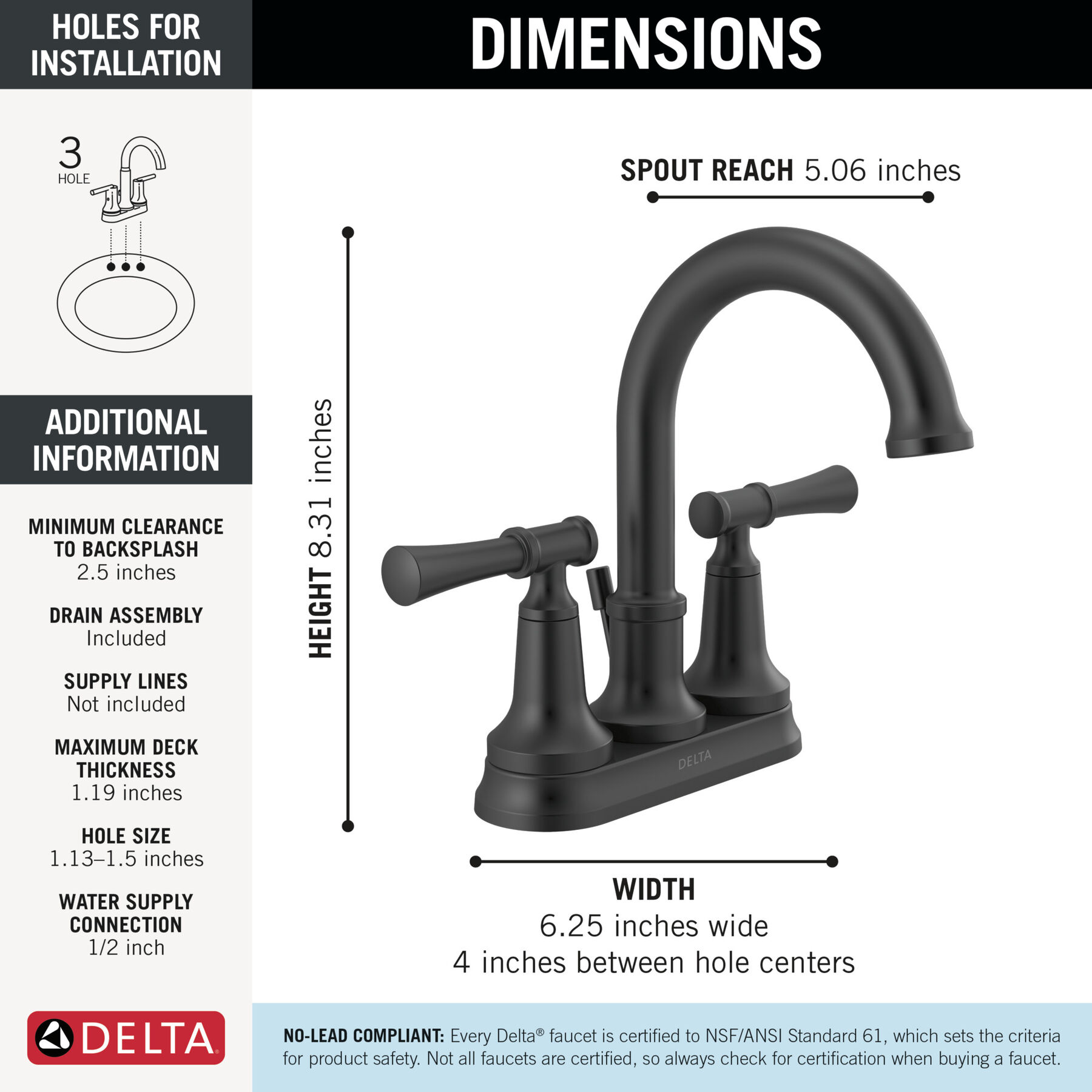 Centerset Bathroom Faucet