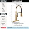 Single-Handle Pull-Down Spring Kitchen Faucet (Recertified)