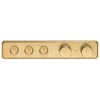 Traditional High Flow Push Button Thermostatic Trim - 3 Outlet