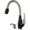 Single Handle Pull-Down Kitchen Faucet with Soap Dispenser
