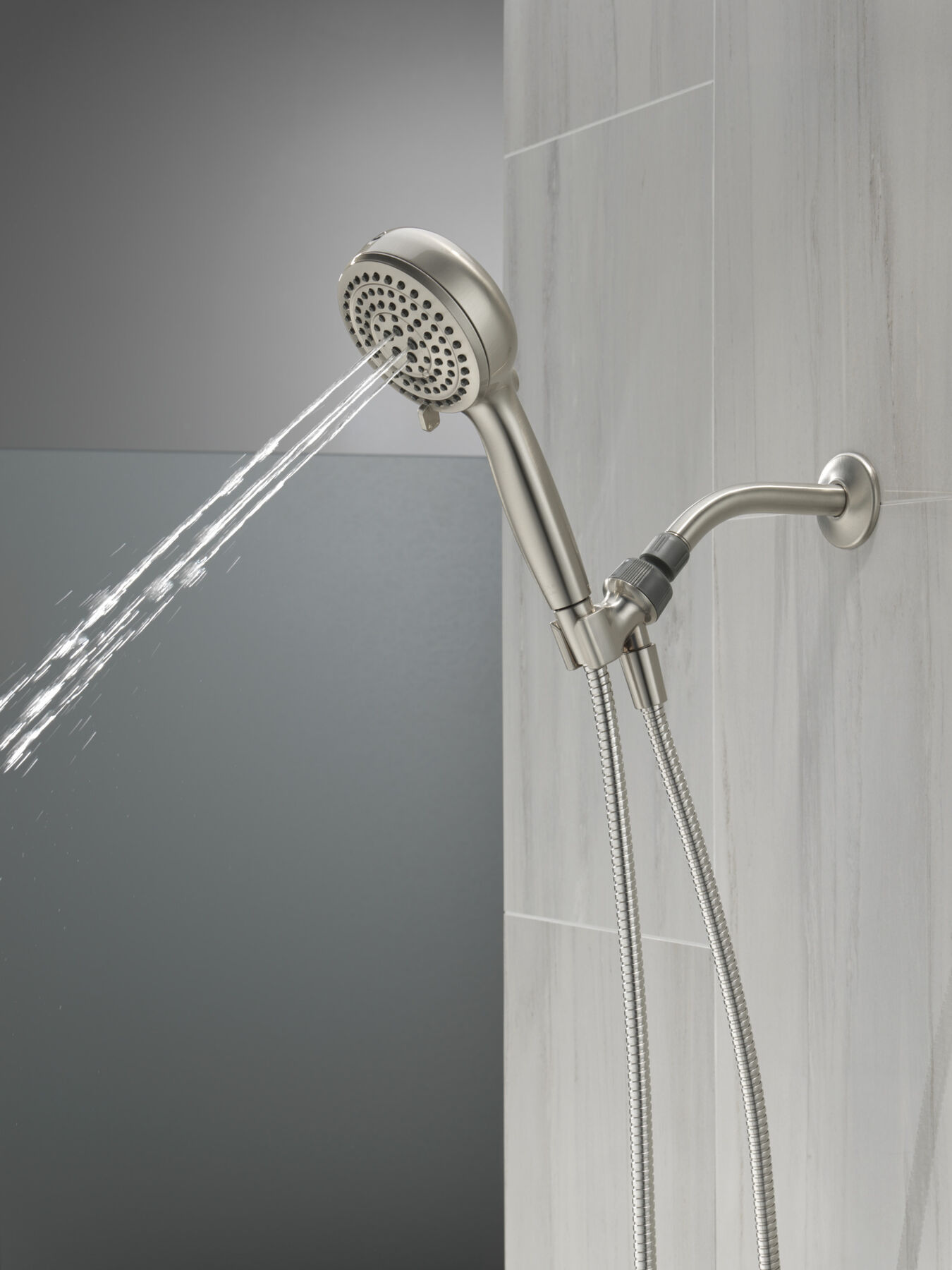 6-Setting Hand Shower with Cleaning Spray