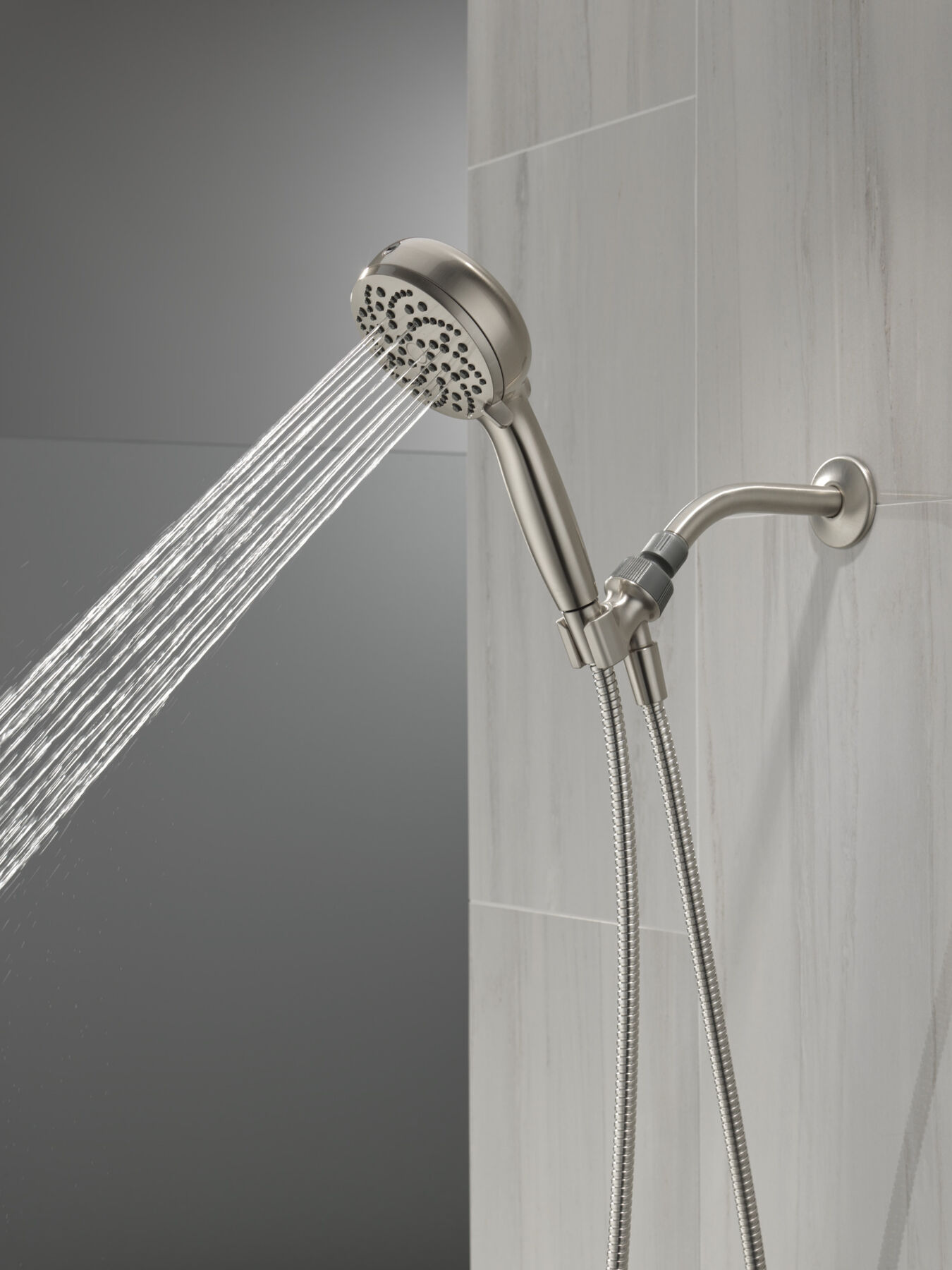 6-Setting Hand Shower with Cleaning Spray in SpotShield Brushed Nickel - 2.5 GPM