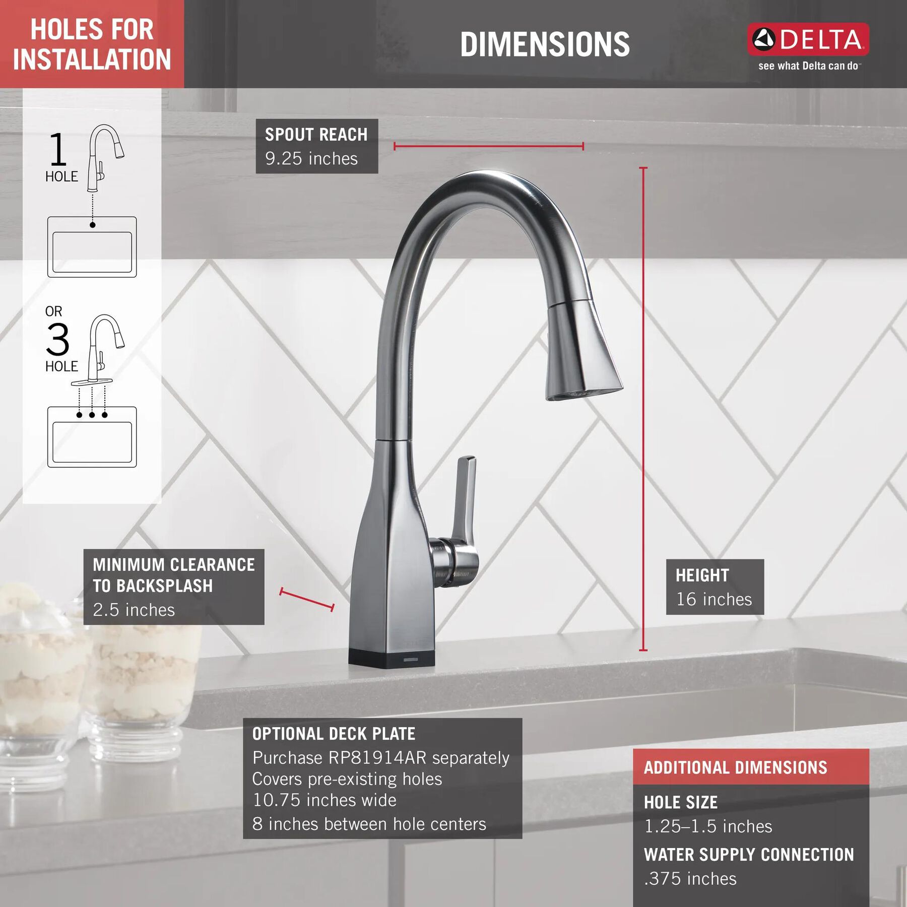 Touch<sub>2</sub>O&reg;  Pull-Down Kitchen Faucet (Recertified)