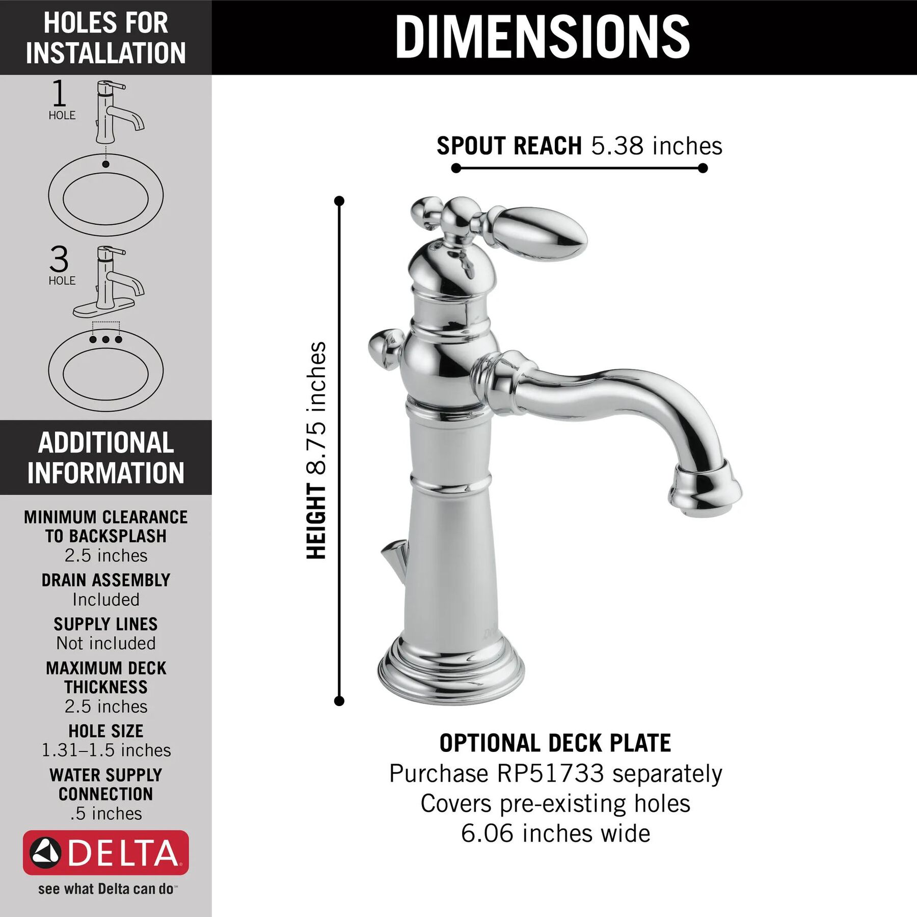 Single Handle Bathroom Faucet