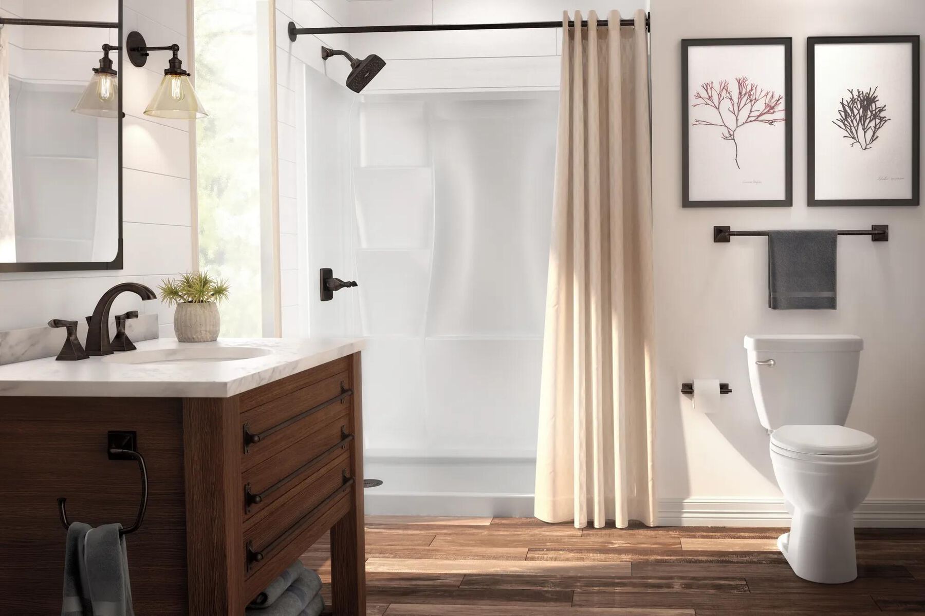 60" x 32" Shower Base - Left Drain