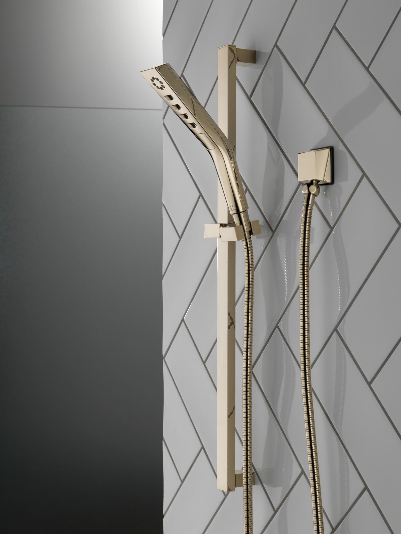 H<sub>2</sub>Okinetic&reg; 3-Setting Slide Bar Hand Shower