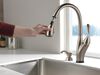 Single Handle Pull-Down Kitchen Faucet with Touch2O Technology and Soap Dispenser