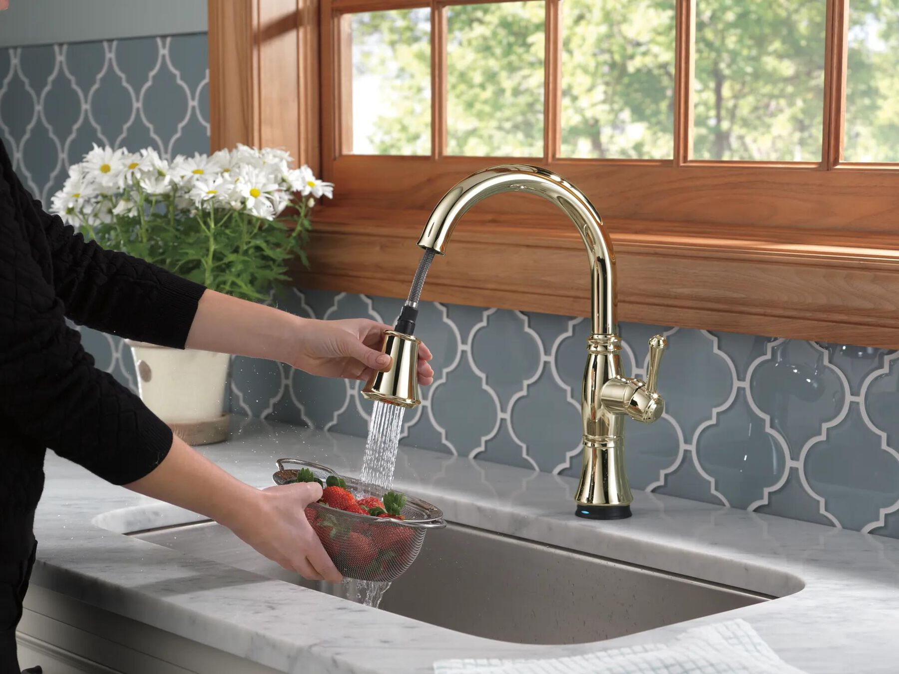 Single Handle Pull-Down Kitchen Faucet with Touch<sub>2</sub>O&reg; and ShieldSpray&reg; Technologies
