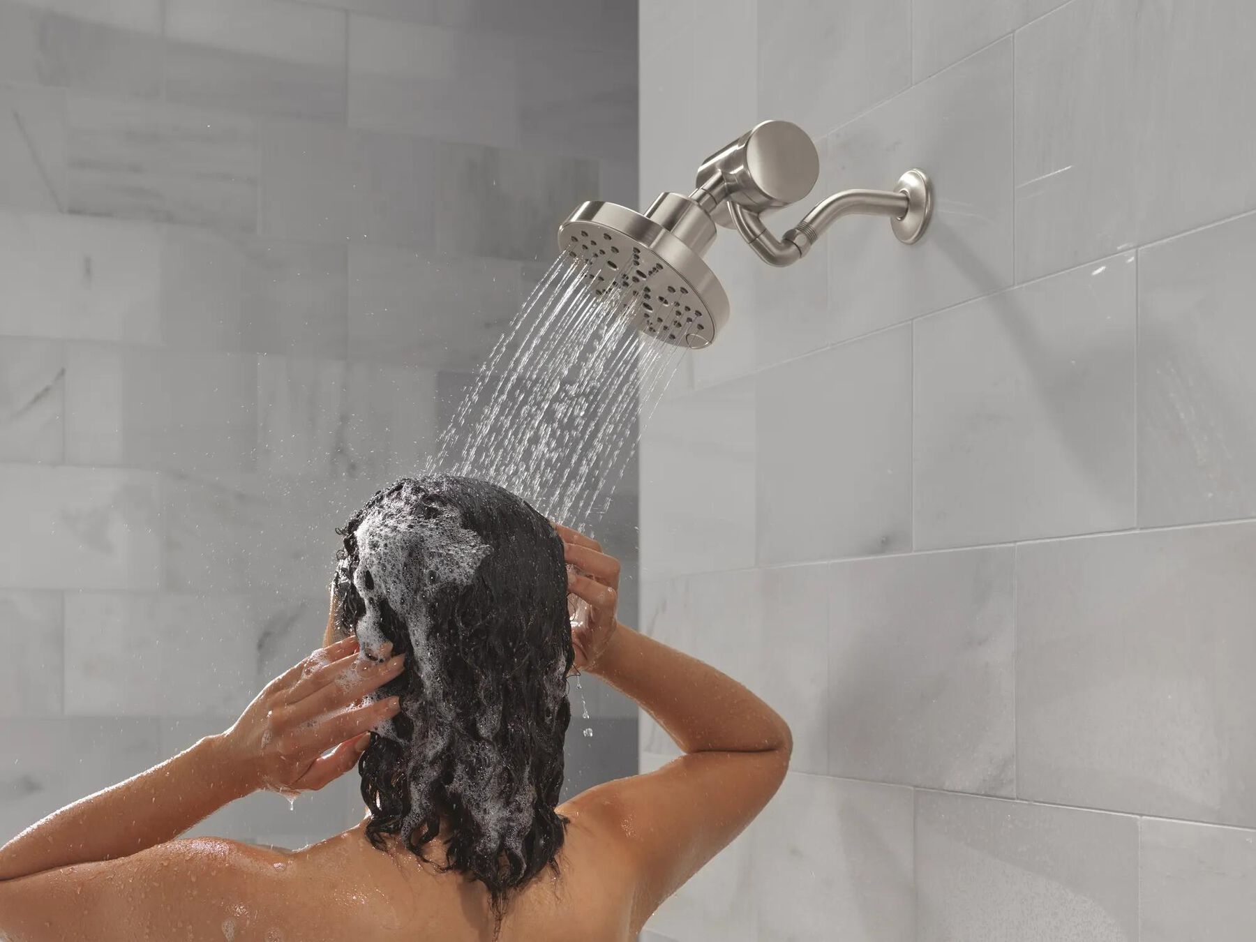 H<sub>2</sub>Okinetic&reg; 5-Setting Contemporary Raincan Shower Head