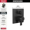 Angular Modern Monitor&reg; 17 Series Valve Trim with 3-Setting Integrated Diverter