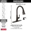 Single Handle Pull-Down Kitchen Faucet with Soap Dispenser and ShieldSpray Technology
