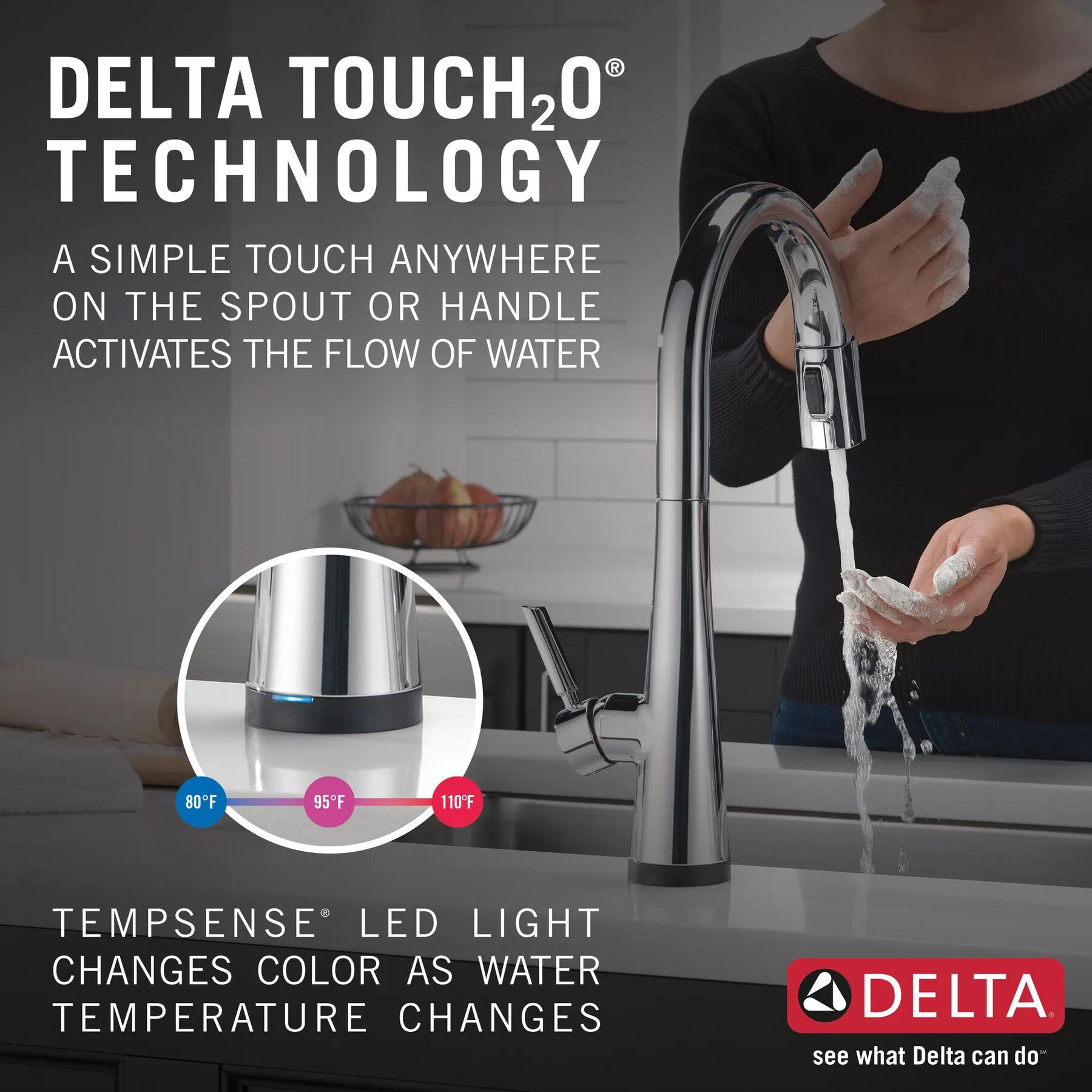 Single Handle Pull-Down Kitchen Faucet With Touch<sub>2</sub>O&reg; Technology(Recertified)