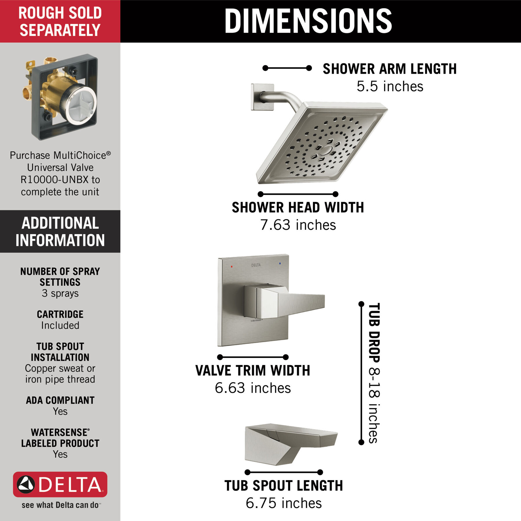14 Series H2Okinetic Tub Shower Trim